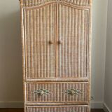 Armoire penderie en rotin