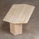 Table basse design vintage travertin