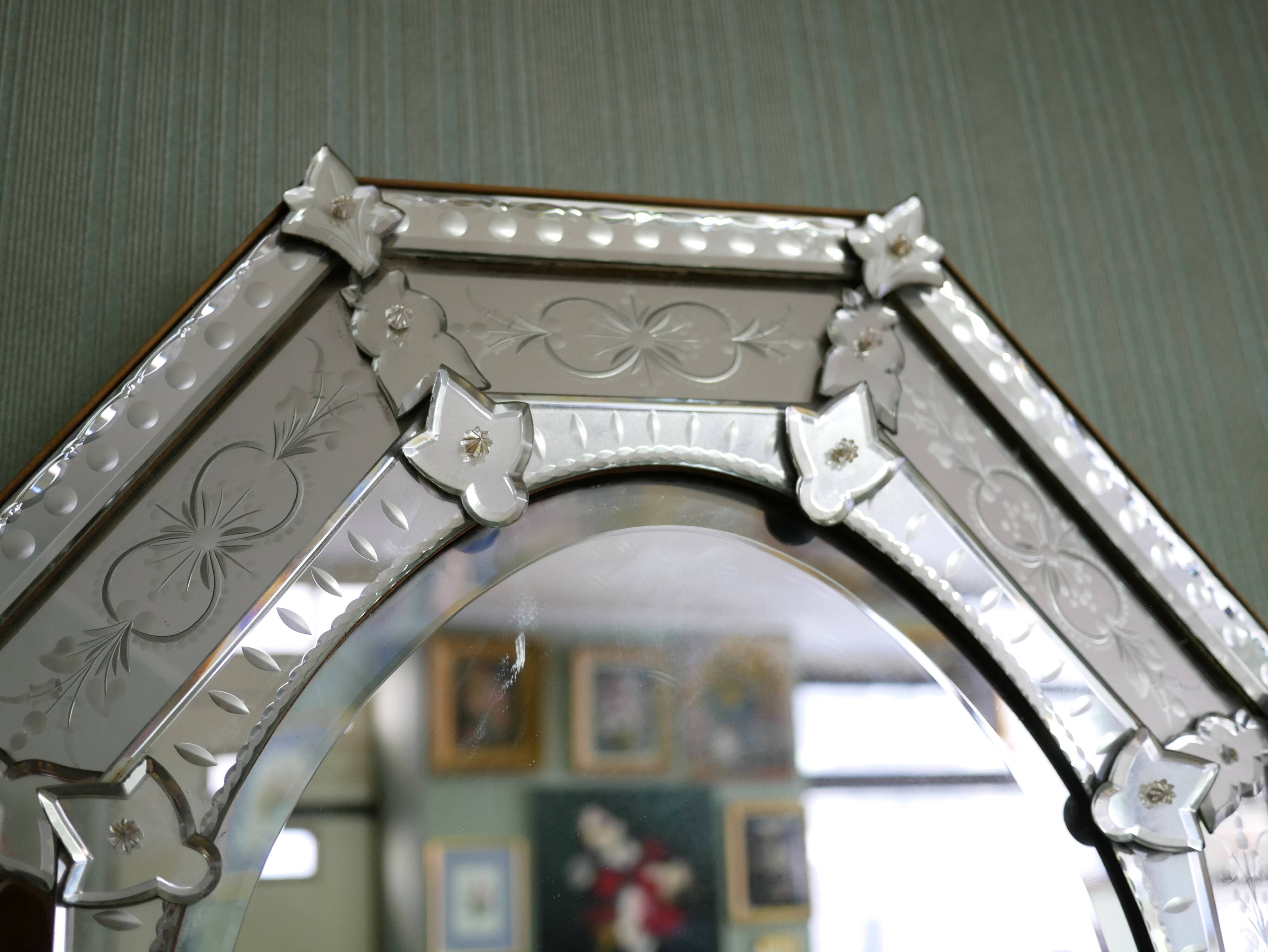 Antique Venetian mirror 86cm x 70cm