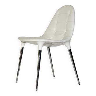 Chaise Caprice en cuir blanc Philippe Starck pour Cassina