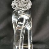 Paire de bougeoirs en cristal de Baccarat France , modèle 1952 , XXème
