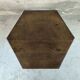 Vintage hexagonal side table in solid oak