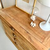 Commode ancienne, meuble de métier en orme massif