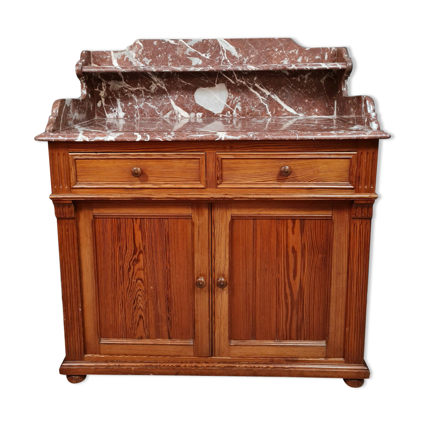 Toilet furniture period 1900 in pine patina honey