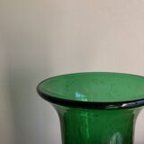 XXL mid-century Medici vase in Empoli glass Italian work 1960