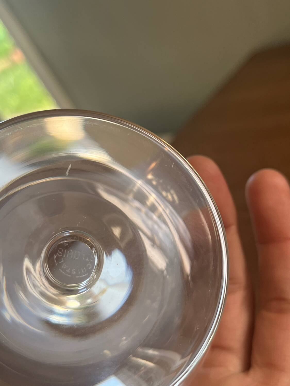 Crystal cognac glasses St Louis