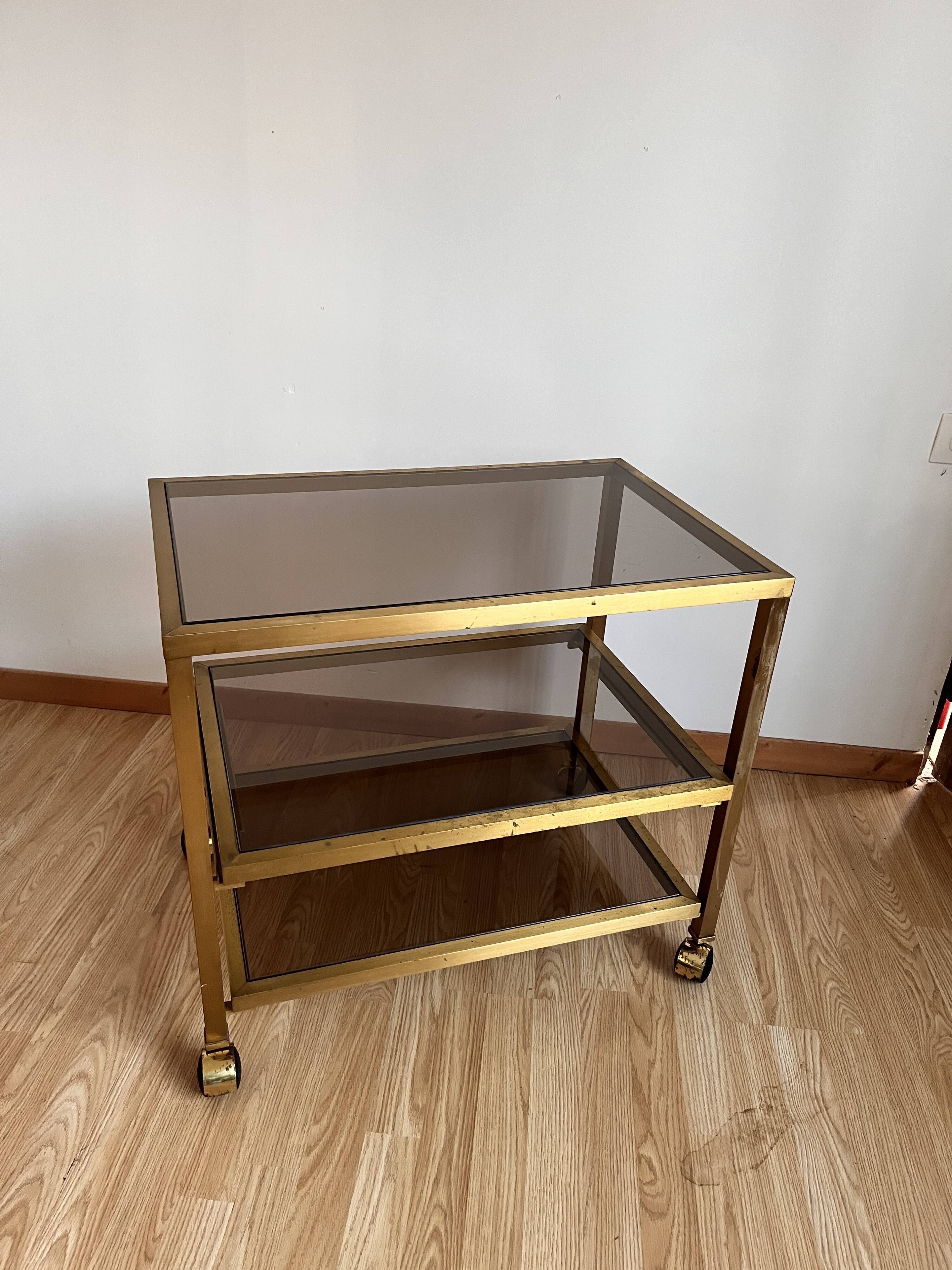 Glass and gold dessert