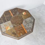 Brutalist slate coffee table, 1970sBrutalist slate coffee table, 1970s