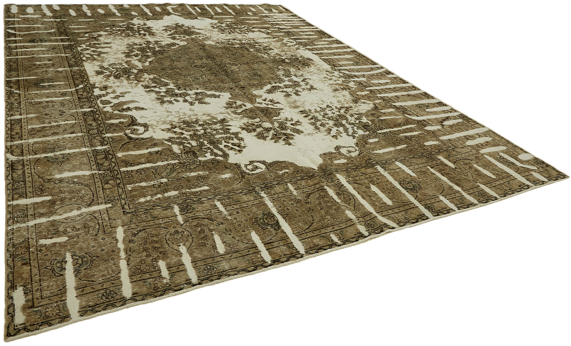 Handmade Oriental Contemporary 1980s 306 cm x 398 cm Beige Wool Carpet