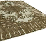 Handmade Oriental Contemporary 1980s 306 cm x 398 cm Beige Wool Carpet