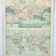 Old engraving 1898, Tides and salinities, map • Lithograph, Original plate