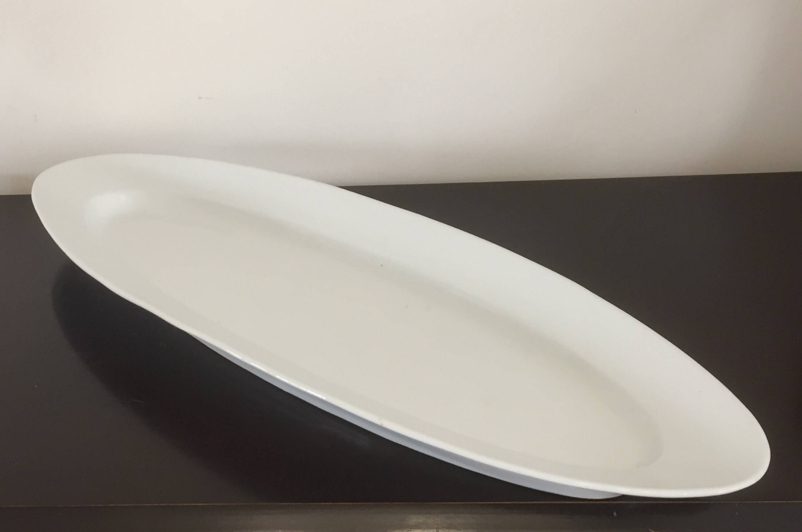 fish serving dish - white porcelain - length 69.50cm - vintage