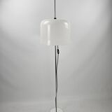 Vintage floor lamp with plastic shade, height adjustable