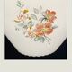 Balladeuse verre blanc motifs petites fleurs roses et feuillage vert