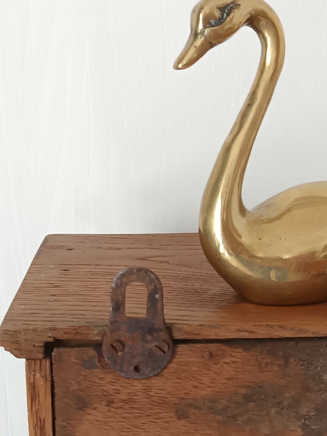 Vintage oak wall display case