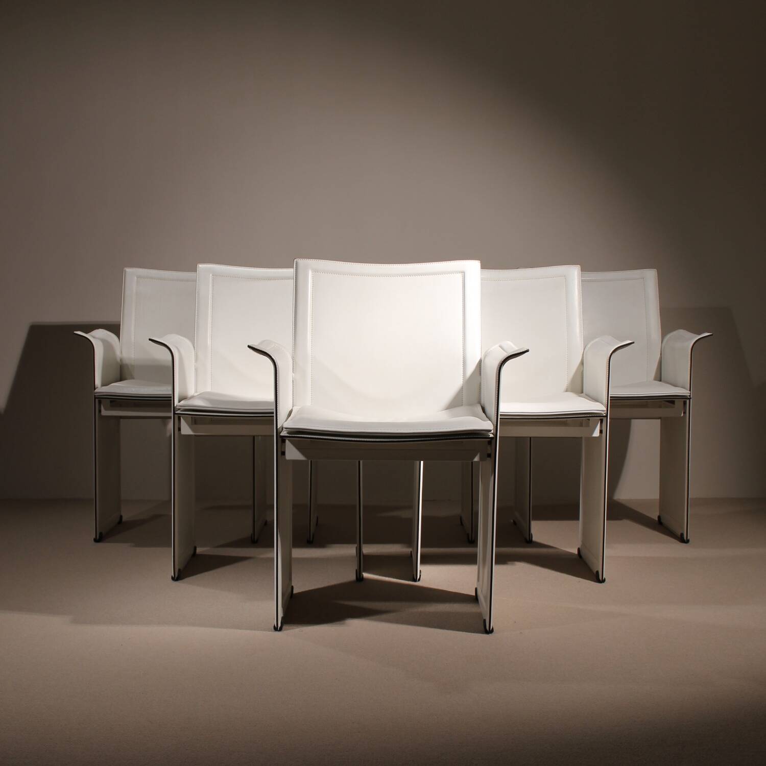 Six ‚Korium‘ Armchairs by Tito Agnoli for Matteo Grassi | Italy 1980s