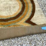 Tapis pop psyché en laine signé Højer Eksport Wilton, Denemark 1970