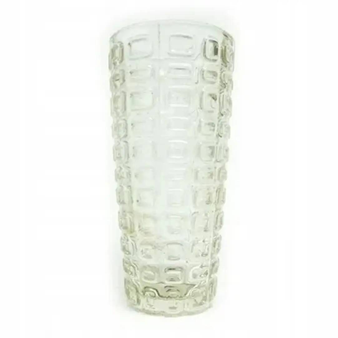 Vulkany vase, mid-century modern, olive soda glass, designed by J.S. Drost, Poland, 1970s