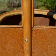 Porte-parapluie osier et cannage vintage