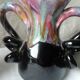 Pair of vintage vases in twisted ceramic