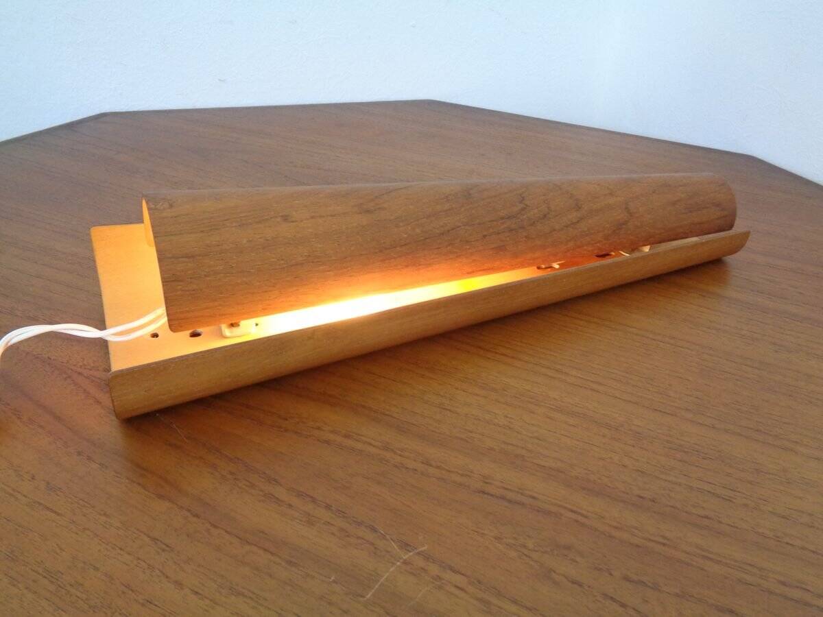 Danish Teak Wall Lamp, 1950s