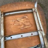 2 blue 1980s Roc La Samaritaine Formica chairs