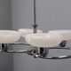 1950s Chrome and Glass Chandelier by Drukov, Czechoslovakia