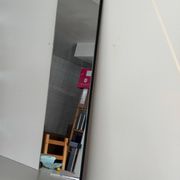 Minimalist rectangular wall mirror with a brass frame, 1960s, Germany