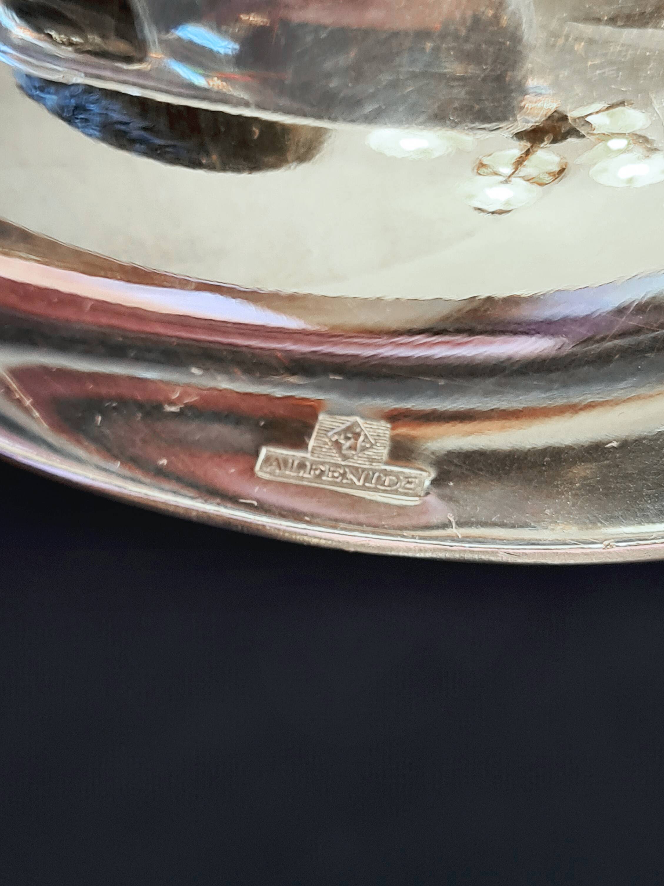 Christofle "Tosca" model silver-plated ladle – Art Deco elegance –