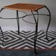 Vintage Swedish rattan and iron side table or wine or coffee table , 1970s