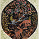 Oriental carpet TABRIZ Iran Wool and Silk: 95 x 75 cm - "Galerie Sardje"