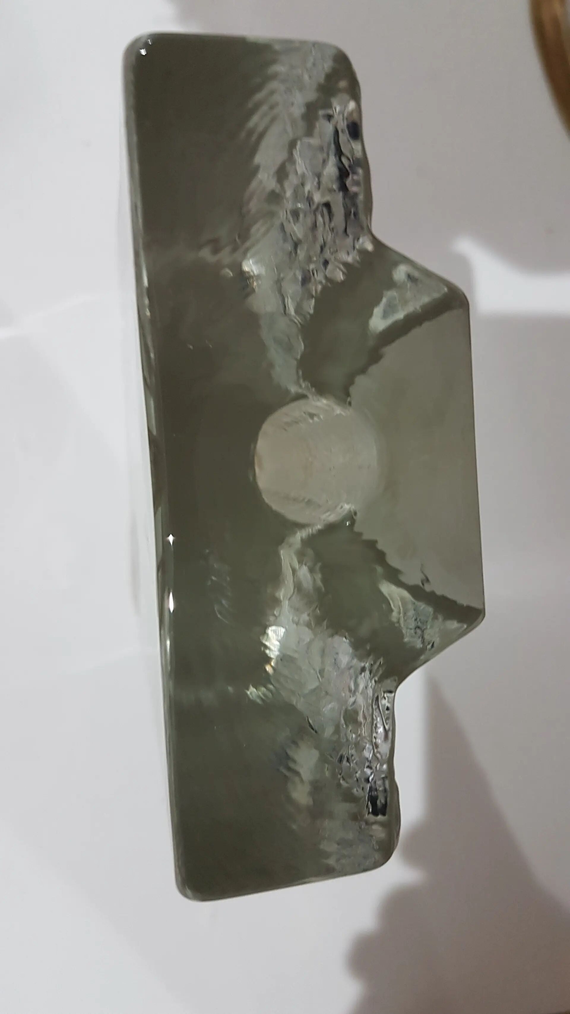 Vase solitaire, en verre transparent, conçu par H. Düsterhaus, Walther Glas,