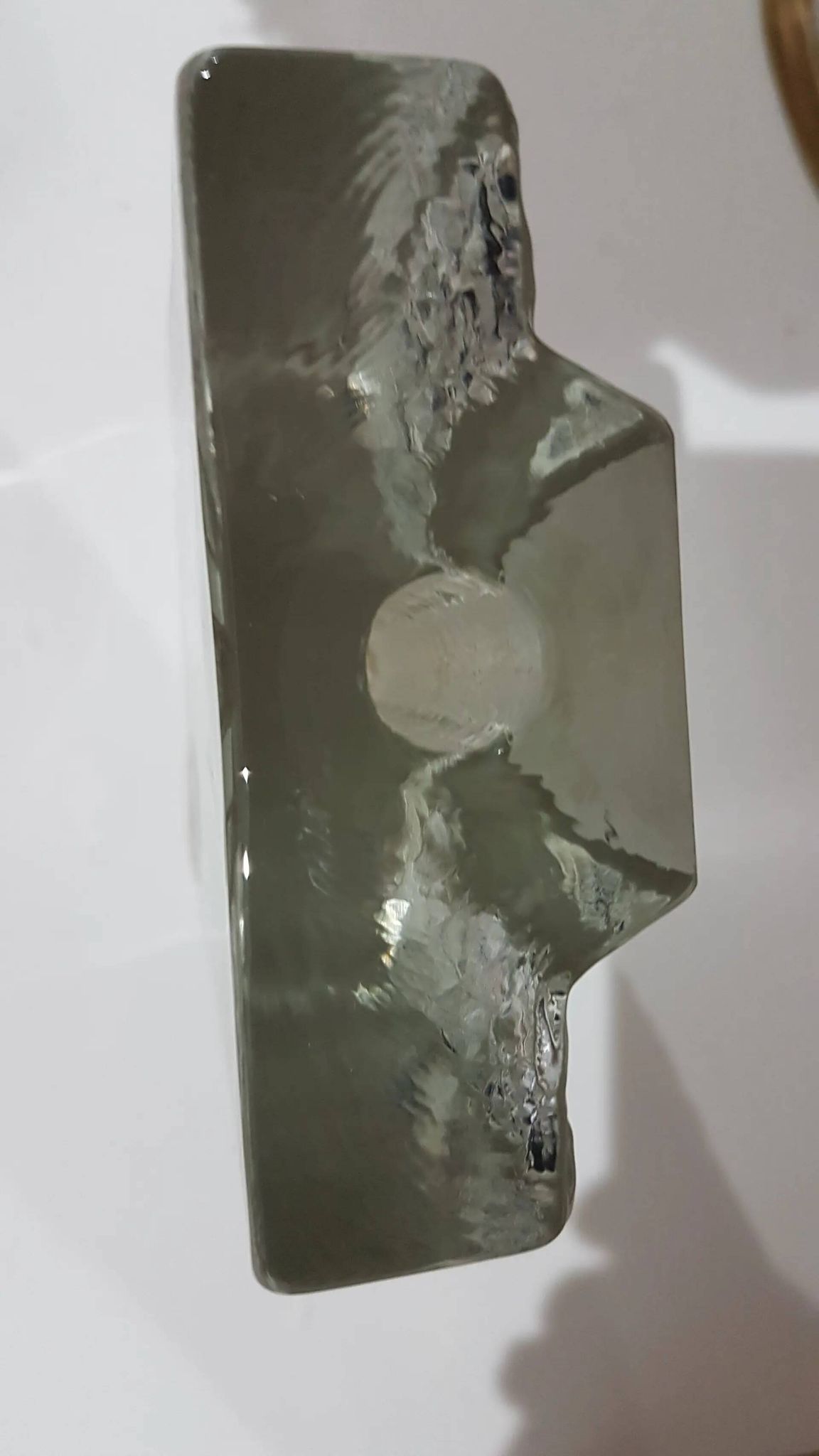Vase solitaire, en verre transparent, conçu par H. Düsterhaus, Walther Glas,
