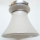 Sixties frosted glass hanging lamp