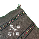 Coussin berbère chocolat liséré