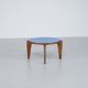 Blue lacquered wooden coffee table - 1950s
