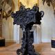 Carved wooden jardinière, Black Forest work, 19th century.