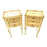 Pair of hand-painted Venetian bedside tables – baroque style