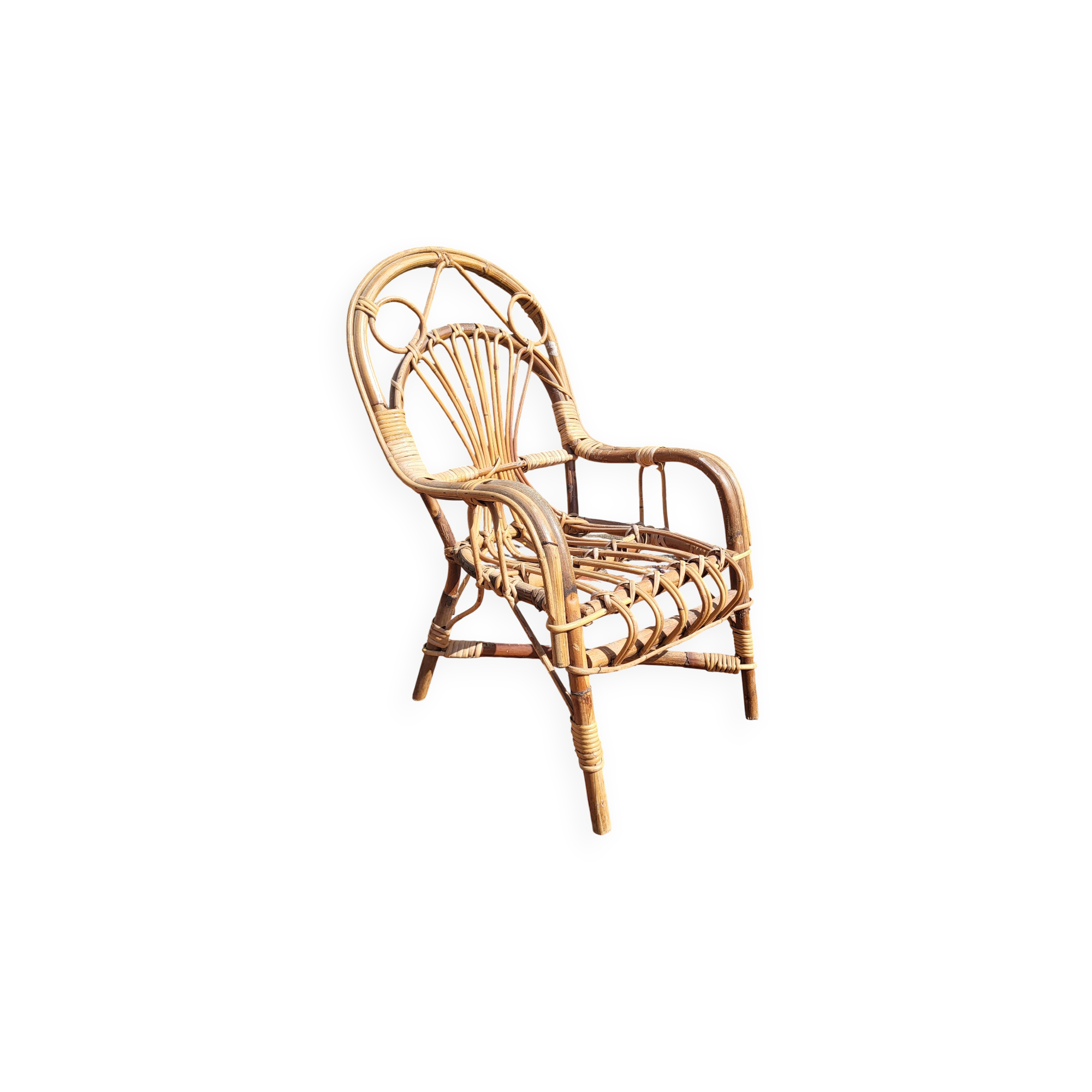 Fauteuil enfant en rotin