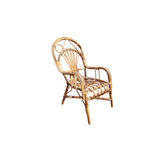 Fauteuil enfant en rotin
