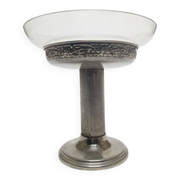 Art Nouveau bowl on stand, former Czechoslovakia, 1900s