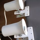 Two vintage Lita white metal clamp lamps