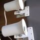Two vintage Lita white metal clamp lamps