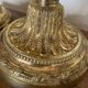 Pair of Louis XVI torch candlesticks in gilded bronze