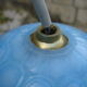 Suspension egg opaline bleue pastel