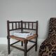 Turned wooden corner chair