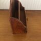 Mail holder / letter holder in vintage wood and brass