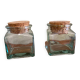 2 glass jars