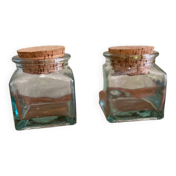 2 glass jars