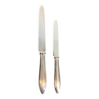 Box of 24 silver-plated knives French goldsmith Deetjen hallmark 100